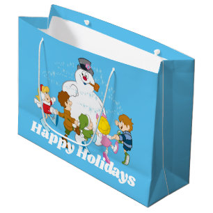 Frosty the Snowman™   Frosty & Children Playing Large Gift Bag