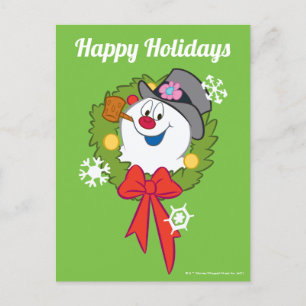 Frosty the Snowman™   Frosty Holiday Wreath Postcard
