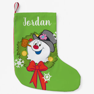 Frosty the Snowman™   Frosty Holiday Wreath Small Christmas Stocking