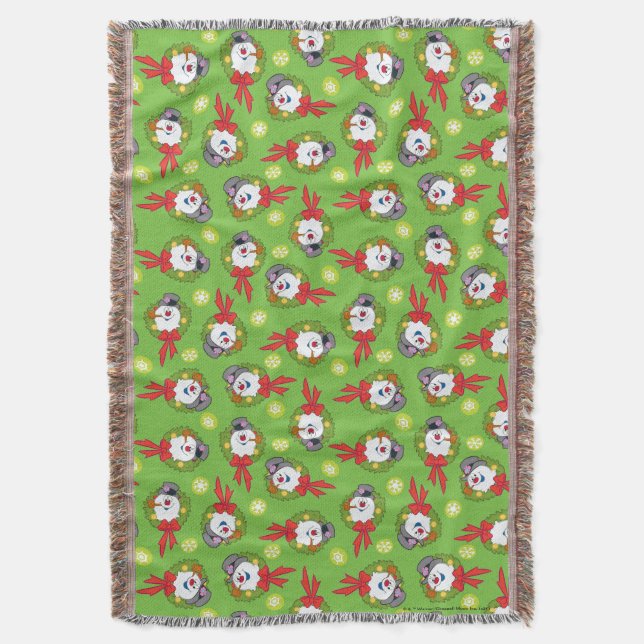 Frosty the Snowman™ | Frosty Holiday Wreath Throw Blanket (Front Vertical)
