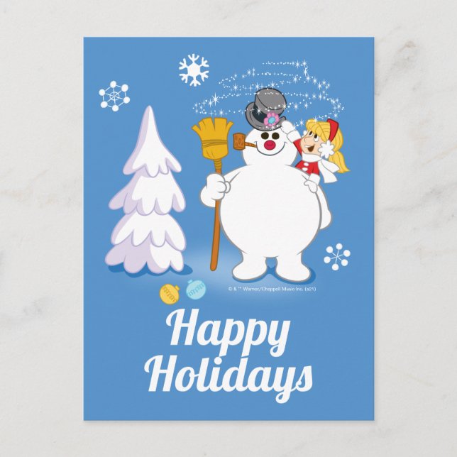 Frosty the Snowman™ | Frosty & Karen Winter Fun Holiday Postcard (Front)