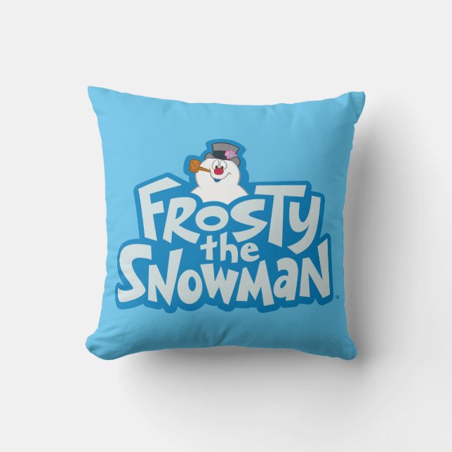 Frosty the Snowman™ | Frosty Stacked Logo Cushion (Front)
