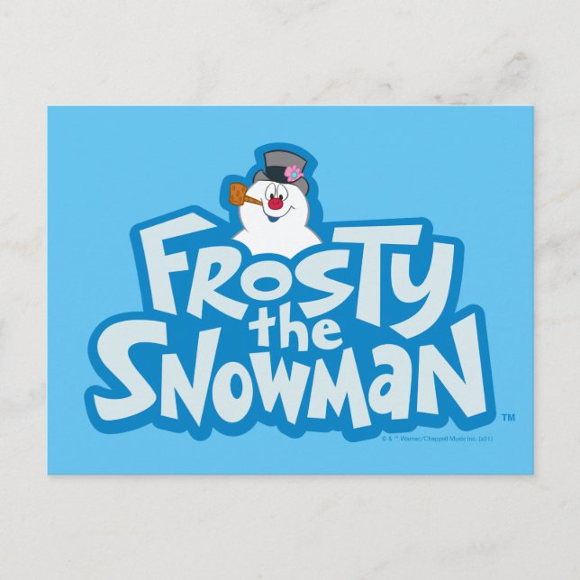 Frosty the Snowman™ | Frosty Stacked Logo Holiday Postcard (Front)