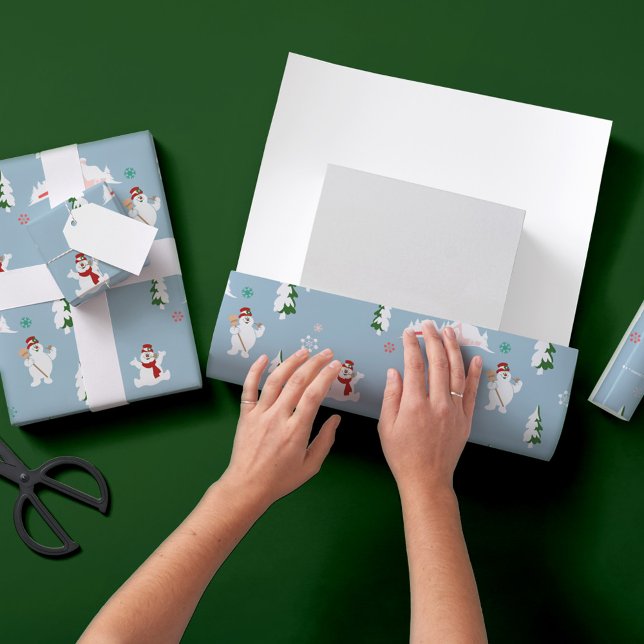 Frosty the Snowman™ | Frosty Winter Pattern Wrapping Paper Sheet (Creator Uploaded)