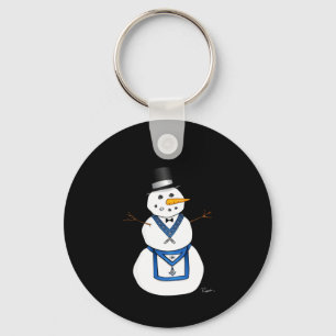 Frosty The Snowman Funny Masonic Holiday Christmas Key Ring