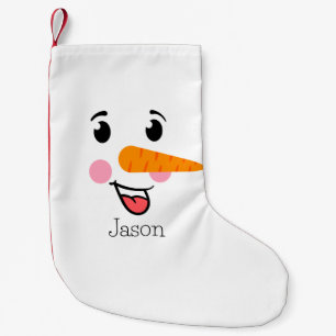 Frosty the Snowman Happy Face Small Christmas Stocking