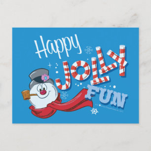 Frosty the Snowman™   Happy Jolly Fun Holiday Postcard