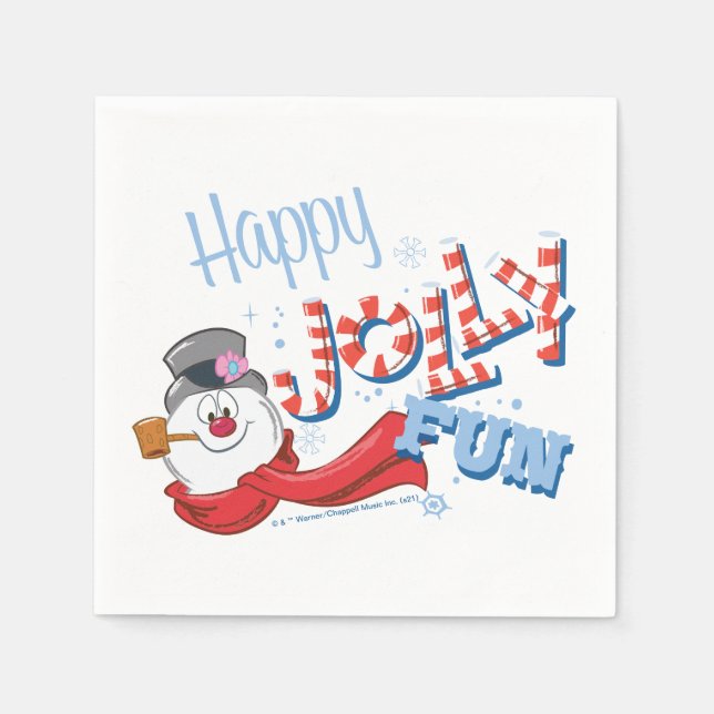 Frosty the Snowman™ | Happy Jolly Fun Napkin (Front)
