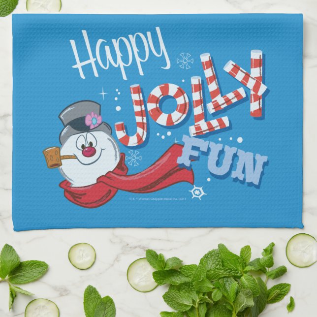 Frosty the Snowman™ | Happy Jolly Fun Tea Towel (Folded)