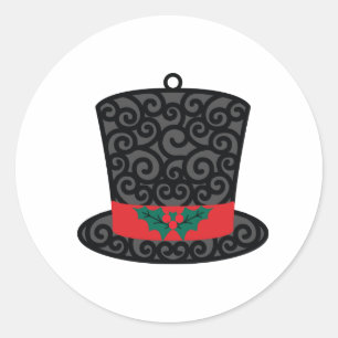 Frosty The Snowman Hat Classic Round Sticker