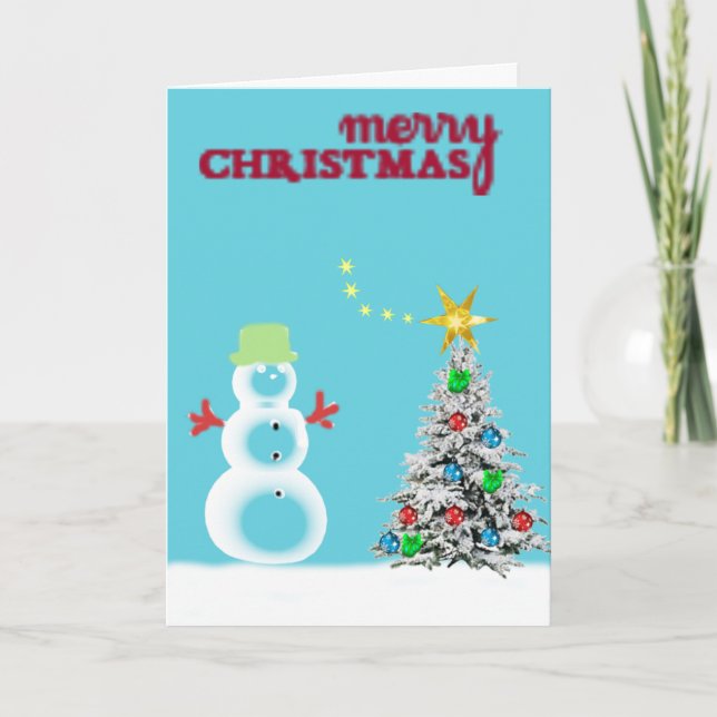 Frosty The Snowman Holiday Card (Front)