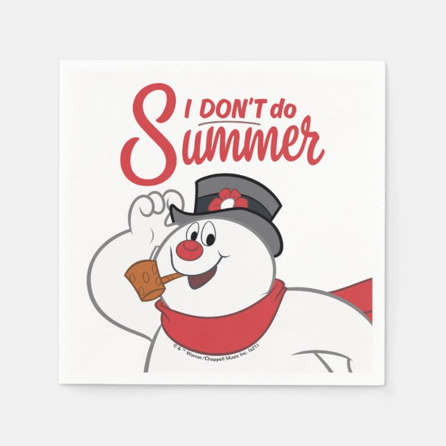Frosty the Snowman™ | I Don't Do Summer Napkin (Front)