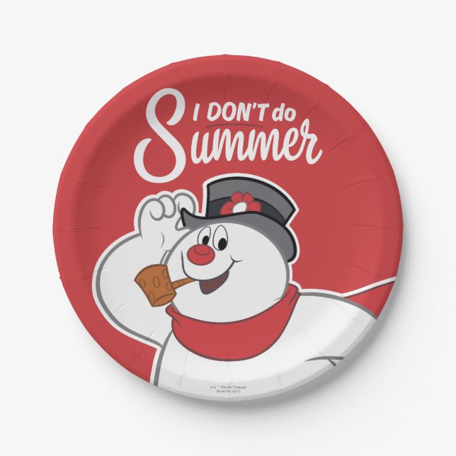 Frosty the Snowman™ | I Don't Do Summer Paper Plate (Front)