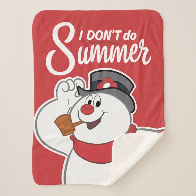 Frosty the Snowman™ | I Don't Do Summer Sherpa Blanket (Front)