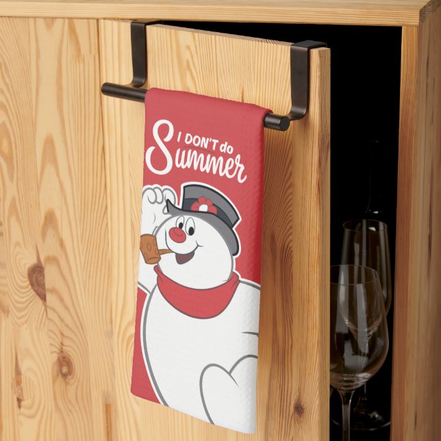 Frosty the Snowman™ | I Don't Do Summer Tea Towel (Thirds Fold)