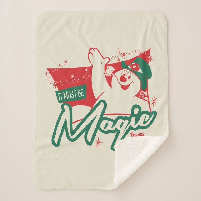 Frosty the Snowman - It Must Be Magic Sherpa Blanket (Front)