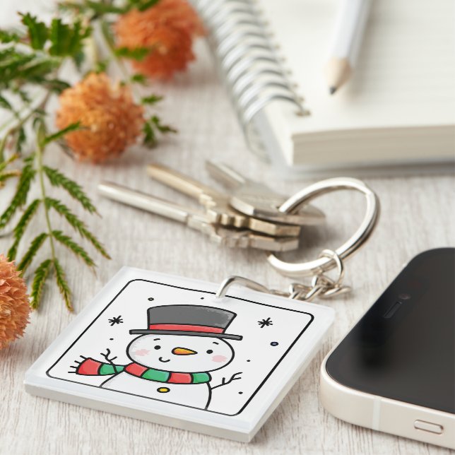 Frosty the snowman  key ring (Front Right)