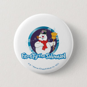 Frosty the Snowman™   Magical Frosty Portrait 6 Cm Round Badge