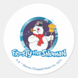 Frosty the Snowman™   Magical Frosty Portrait Classic Round Sticker