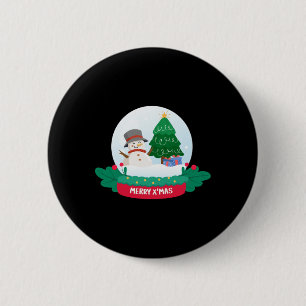Frosty the Snowman Merry Christmas 6 Cm Round Badge