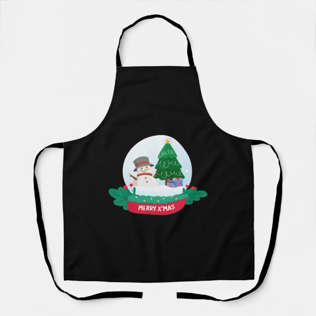 Frosty the Snowman Merry Christmas Apron (Front)