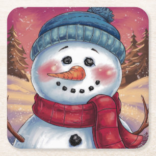 Frosty the Snowman Paper Coaster