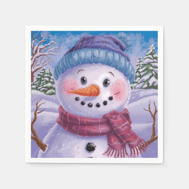 Frosty the Snowman Paper Napkin (Front)
