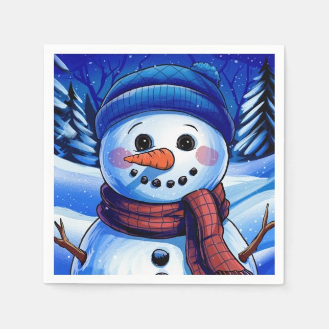 Frosty the Snowman Paper Napkin (Front)