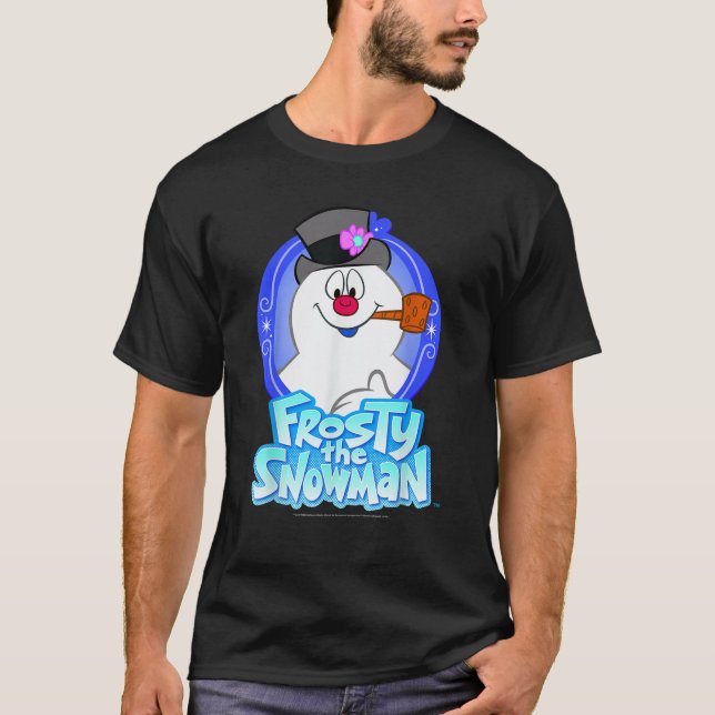 Frosty The Snowman Portrait Logo  T-Shirt (Front)
