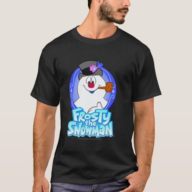 Frosty The Snowman Portrait Logo  T-Shirt (Front)