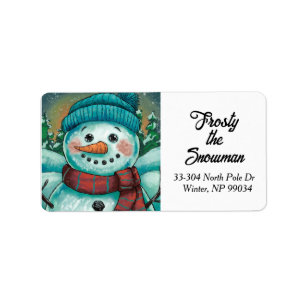 Frosty the Snowman Return Address Label