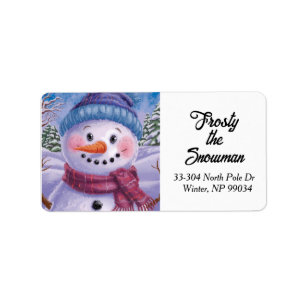 Frosty the Snowman Return Address Label