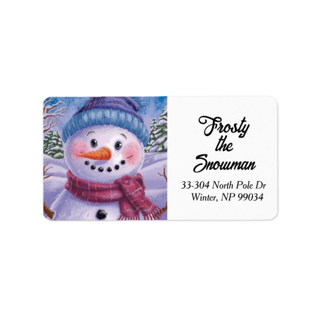 Frosty the Snowman Return Address Label (Front)