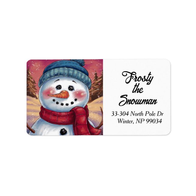 Frosty the Snowman Return Address Label (Front)