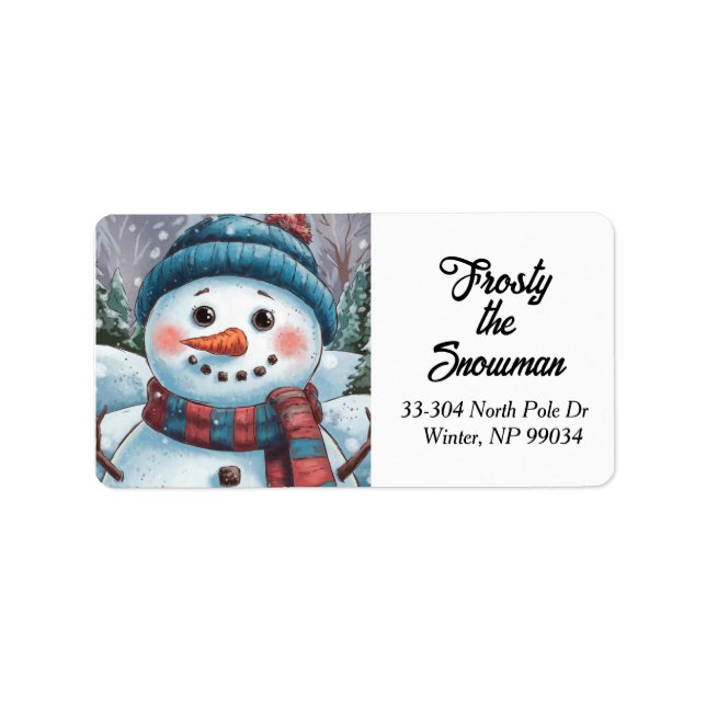 Frosty the Snowman Return Address Label (Front)