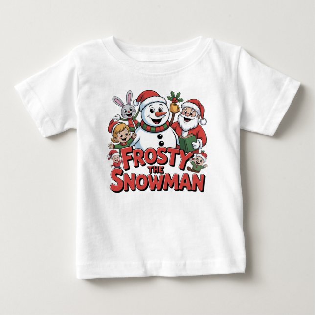 frosty the snowman t shirt design (Front)
