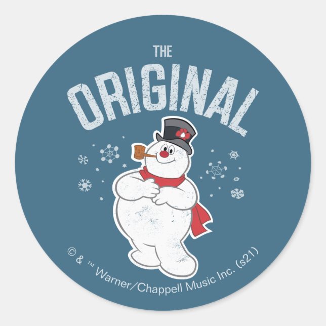 Frosty the Snowman™ | The Original Classic Round Sticker (Front)