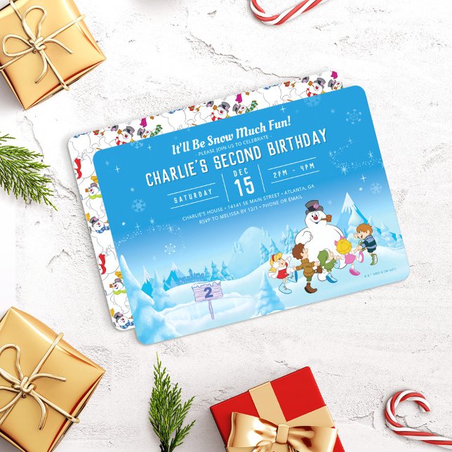 Frosty the Snowman™ Winter Birthday Invitation (Creator Uploaded)