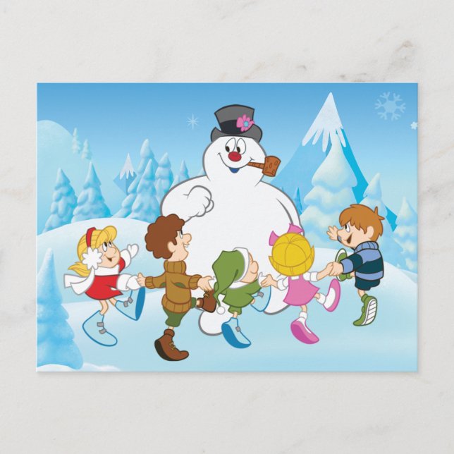 Frosty the Snowman™ Winter Holiday Postcard (Front)