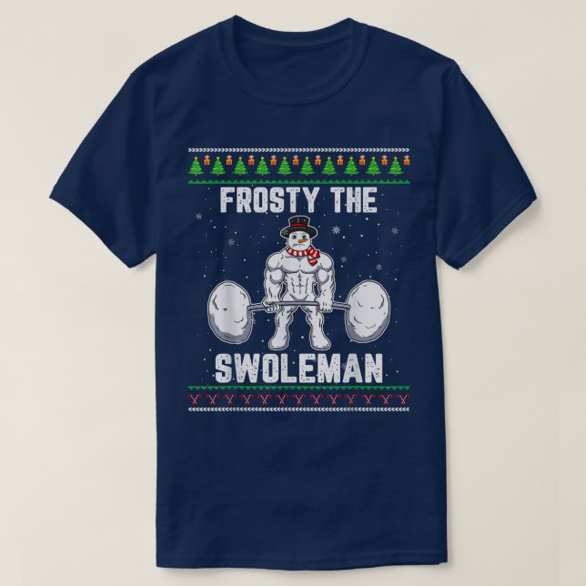 Frosty the Swoleman Ugly Christmas Sweater Funny S (Design Front)