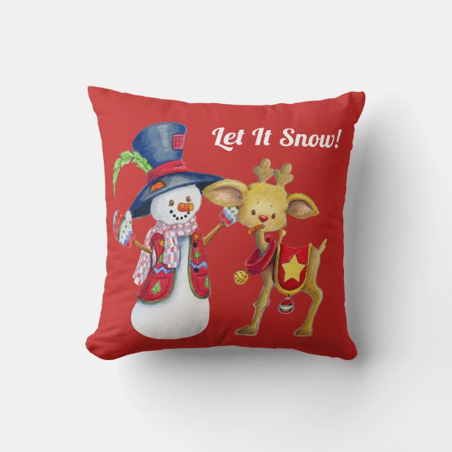 Frosty The Winter Snowman Cushion (Front)