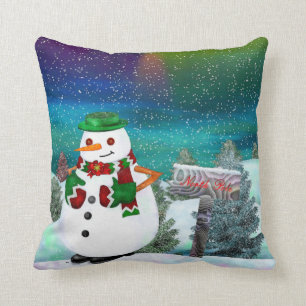 Frosty Town Christmas LIVING DECOR Cushion