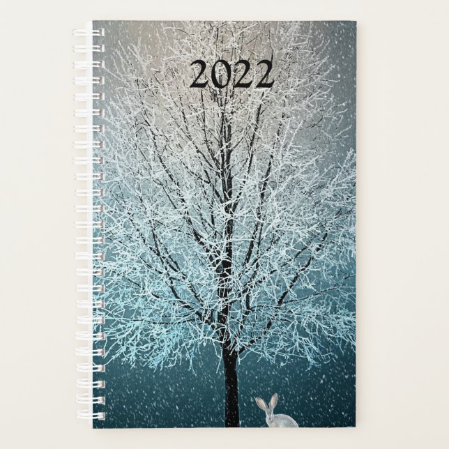 Frosty tree in the evening planner (Front)