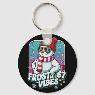 Frosty Vibes 67 Snowman Christmas Key Ring