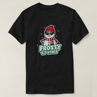 Frosty Vibes 67 Snowman Christmas – Retro Winter  T-Shirt