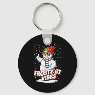 Frosty Vibes 67 Snowman For Winter - Six Seven Mem Key Ring