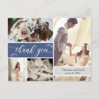 Frosty Winter blue Wedding Thank you