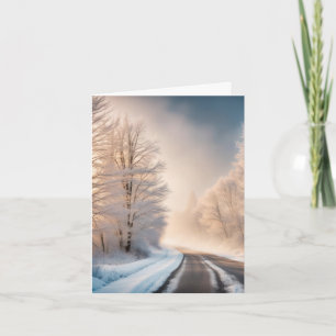 Frosty Winter Trees Note Card