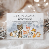 Frosty Winter Woodland Forest Animals Baby Shower