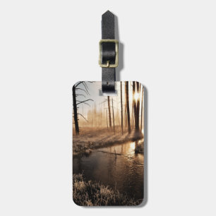 Frosty Yellowstone Morning Luggage Tag